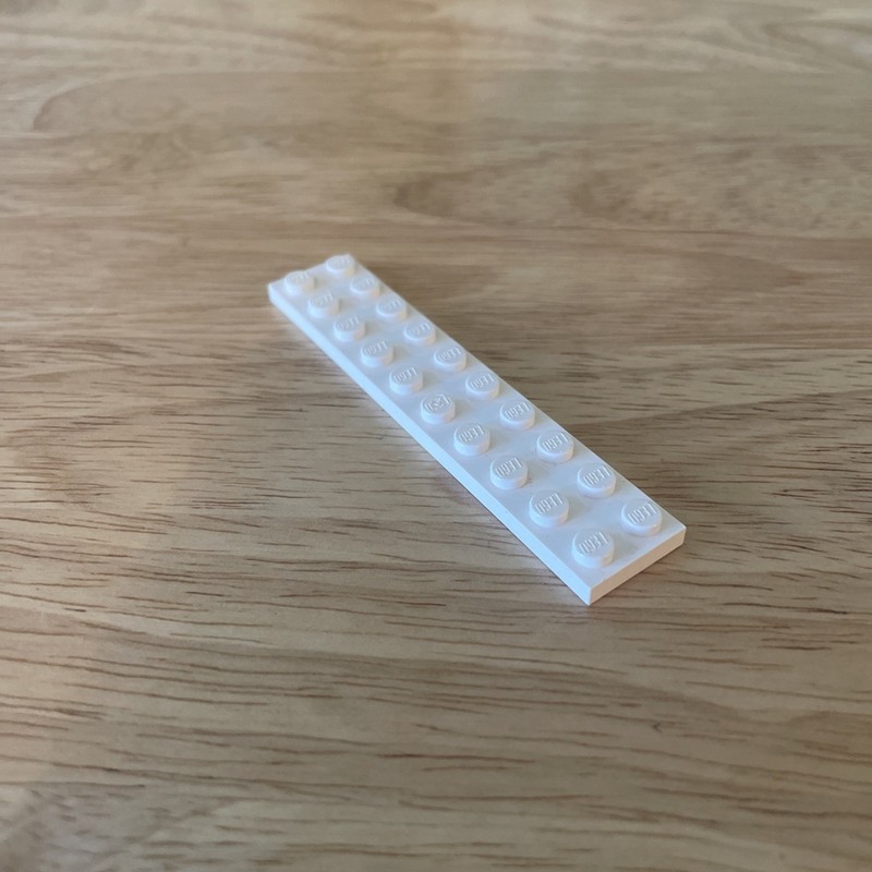 LEGO 2 x 10 White Plate #3832