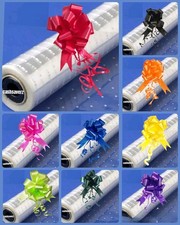 5M -  20 Meter Roll White Dots Cellophane Wrap + 30mm Bows Birthday Anniversary