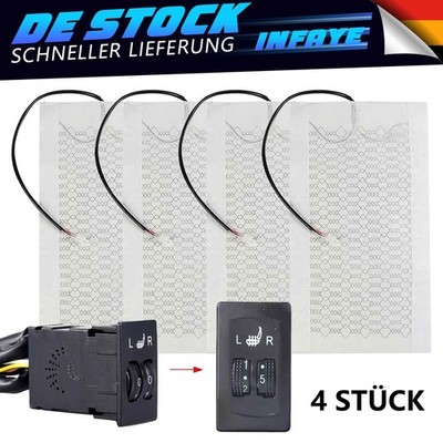 4Pads Sitzheizung Auto Carbon Heizmatten Nachrüstsatz 5 Stufen 5 Stufen PKW KFZ
