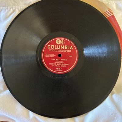 Colette Mars- NOSTALGIE- Columbia 4046- French-Rien N EST SI BLEU- Excellent