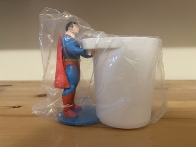 Vintage 1988 Burger King Superman Figure Cup Holder