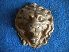 Vintage Large Brass Lions Head French 1930s
