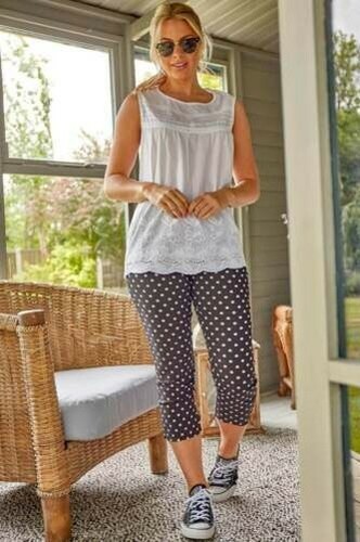 Denim Stretch Knee Length Pedal Pusher 