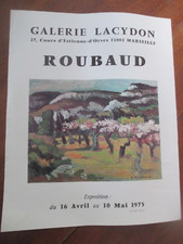 Affiche d'Exposition André Roubaud Galerie Lacydon 1975   52 X 42 cm   125