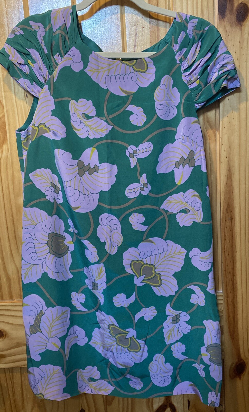 Tibi Women's Small Floral Silk Cap Sleeve Dress  