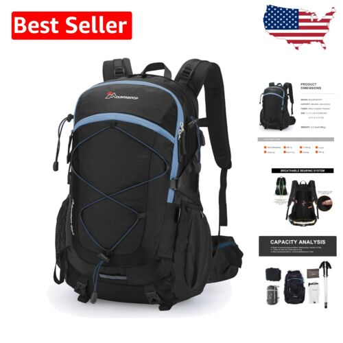 Durable 40L Outdoor Backpack with Breathable Straps - Ideal for Hiking & Camping