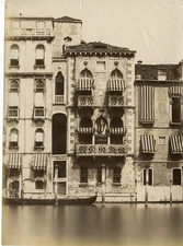 Italy, Venice, Palazzo Contarini-Fasan Italy. Vintage albumen print. Print a