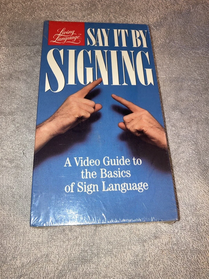 Say It by Signing Living Language VHS New Sealed NOS 1985 OOP Sign Language DIY - Image 2 of 4