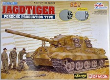 Dragon 6925 Sd.Kfz.186 Jagdtiger Porsche Production Type 2in1 1:35 Neu Bauteile