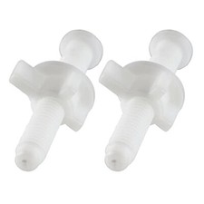 White Plastic Bolt Screw Nut Kit for Reliable Toilet For Seat Hinge Replacement