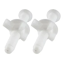 White Plastic Bolt Screw Nut Kit for Reliable Toilet For Seat Hinge Replacement