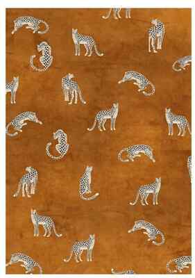 Moderner handgetufteter neuseeländischer Wollteppich Leopard für Wohn und Sch...