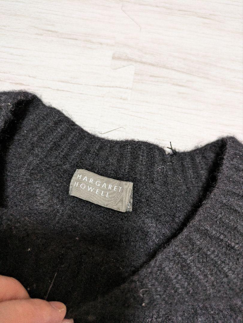 マーガレットハウエル　WOOL CAMEL JUMPER KNIT　ブラック マーガレットハウエル WOOL CAMEL JUMPER KNIT ブラック