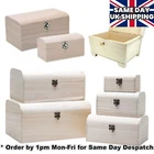 Plain Wooden TREASURE PIRATE CHEST, jewellery, storage, craft box