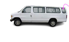 Fits: 1992-98 Ford Econoline Extended Driver Rear Left Quarter Window Glass/Dark