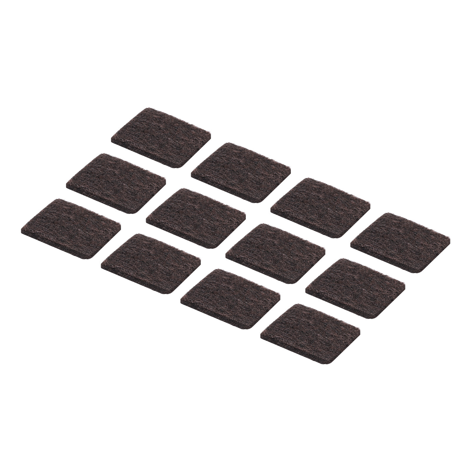 24pcs Felt Furniture Pads, 1-3/8 Inch Square Chair Leg Protectors, Dark Brown