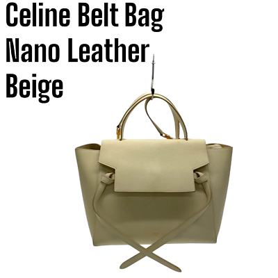 Auth Celine Belt Bag Nano Leather 2 Way Hand bag Shoulder Strap