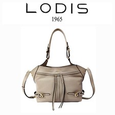 LODIS Nikki Top Handle Leather Satchel Bag, Convertible, MSRP 198.00 NWT