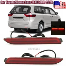 For Toyota Sienna Base 2011-2020 Rear Bumper Reflector Lights LED Brake Driving