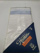 NEW Wembley Swanky Hankies 100% Cotton  Handkerchiefs 6 Blue/white