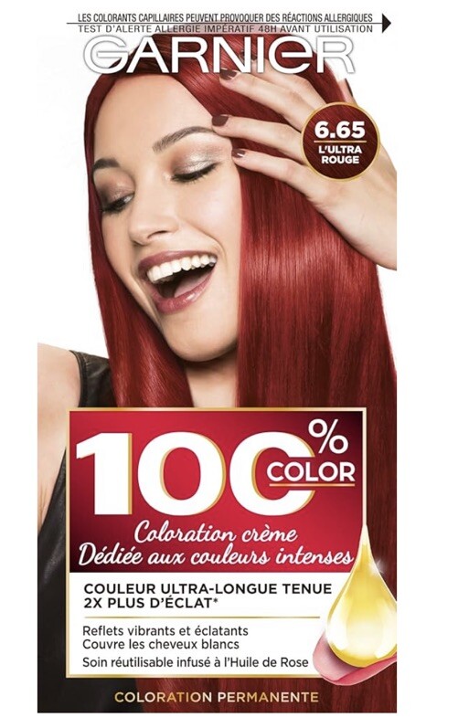 Coloration GARNIER belle color 6.65 ultra rouge lot de 3 boîtes
