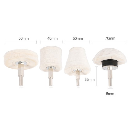 4X Stainless Steel Polishing Buffing Pad Mop Wheel Drill Kit for Car Polisher√- - Picture 9 of 9