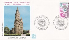 FRANCE 1977 FDC TOUR ABBATIALE DE SAINT AMAND LES EAUX YT 1948