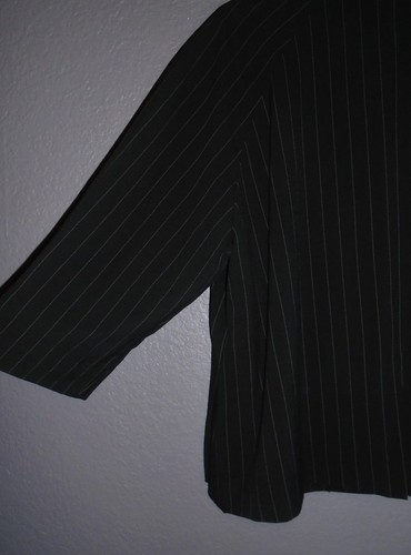 WARREN BY WD-NY WOMAN Jacke Blazer schwarz & weizen gestreift ÜBERGRÖSSE 18 neu mit Etikett - Bild 12 von 12