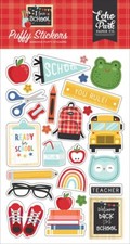 Echo Park Puffy Stickers - I Love School, Bus, Teacher, NEW