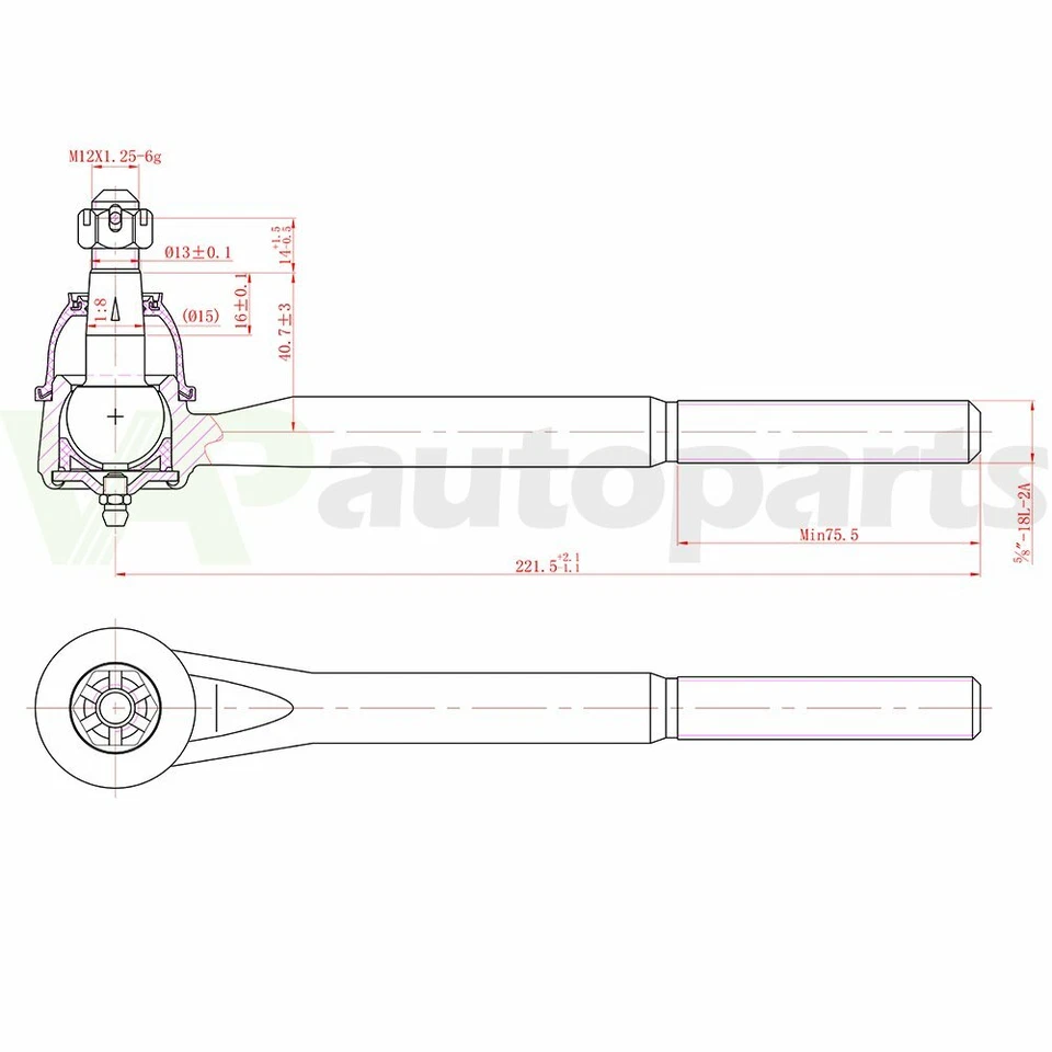 Подходит для 1965-1970 Chevrolet El Camino 10x новый комплект подвески анкерный стержень конец шаровой шарнир - Изображение 4 из 4