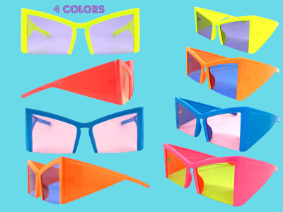 Übergröße Übertrieben 80s Retro Party Club Raver Funky Sonnenbrille Groß Rahmen