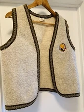 MONARCA Alpaca Wool Vest Vtg Equestrian Horse Rodeo Cowboy Warm SzM
