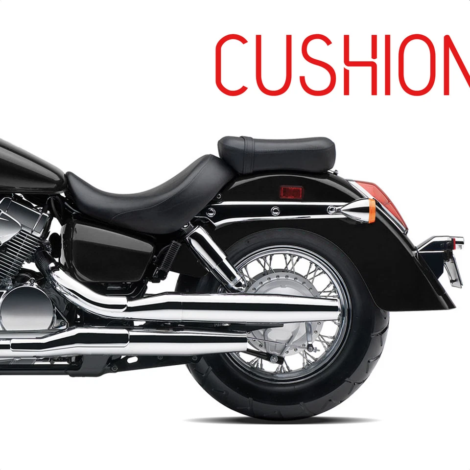 Black Front Driver Leather Cover Seat For Honda Shadow Aero VT750C 2004-2013 USA Foto 3 de 4