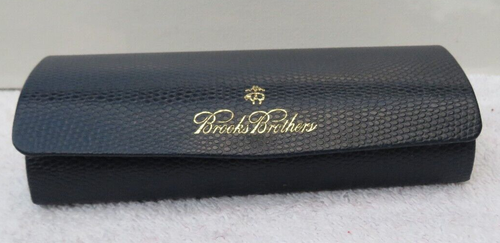 Brooks Brothers Hard Shell Navy Blue Outside & Black Inside Eyeglasses-Gatto Tag