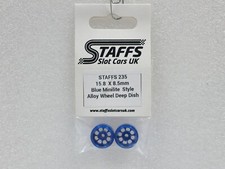 Staffs Staffs235 Minilite Aluminum Wheels Deep Dish 15.8 X 8.5mm Blue 132 Part