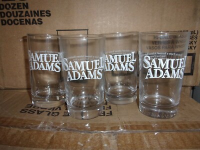Samuel Adams 7 oz Beer Tasting Glasses Complete Set of 4 ''How to Taste'' Steps