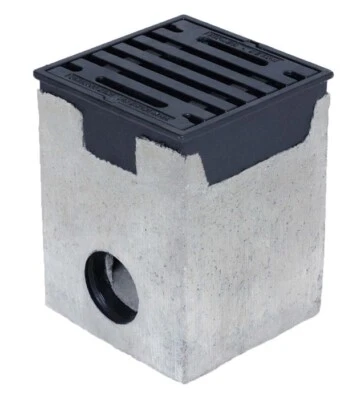 Megaa store Hofablauf 400x400mm KL. A15 Entwässerung Gully Hofsinkkasten | Maschenrost aus Stahl verzinkt
