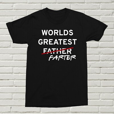 Worlds Greatest Farter T-Shirt lustig Väter Dat Papa Geburtstag Weihnachtsgeschenk