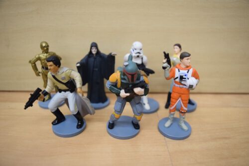 Figurine Star Wars Applause 3" Cake Topper U PICK Boba Fett Leia Luke Lando années 90 - Photo 1/8