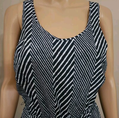 Michael Kors Maxi Dress Small Blue White Striped Pleated Sleevless | eBay