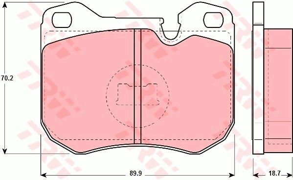 Jeu de 4 plaquettes de frein pour Porsche 924 2.0 Carrera GT et 928 4.5