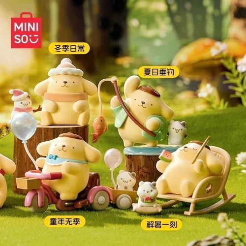 Miniso Sanrio Pompompurin Childhood Seasons Series Blind Box Confirmed Figures