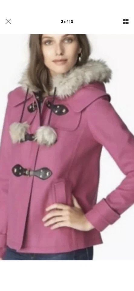 Abrigo de lana con capucha Juicy Couture talla S excelente estado Foto 3 de 4