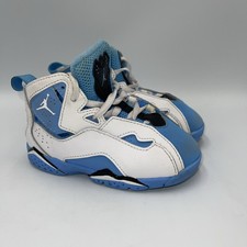 Jordan True Flight 343796 140 White/University Blue-Black Little Kid's Size 8C