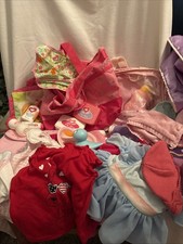 Vntg American Girl Bitty Baby Doll Large Lot Of Misc Clothing and Accessories