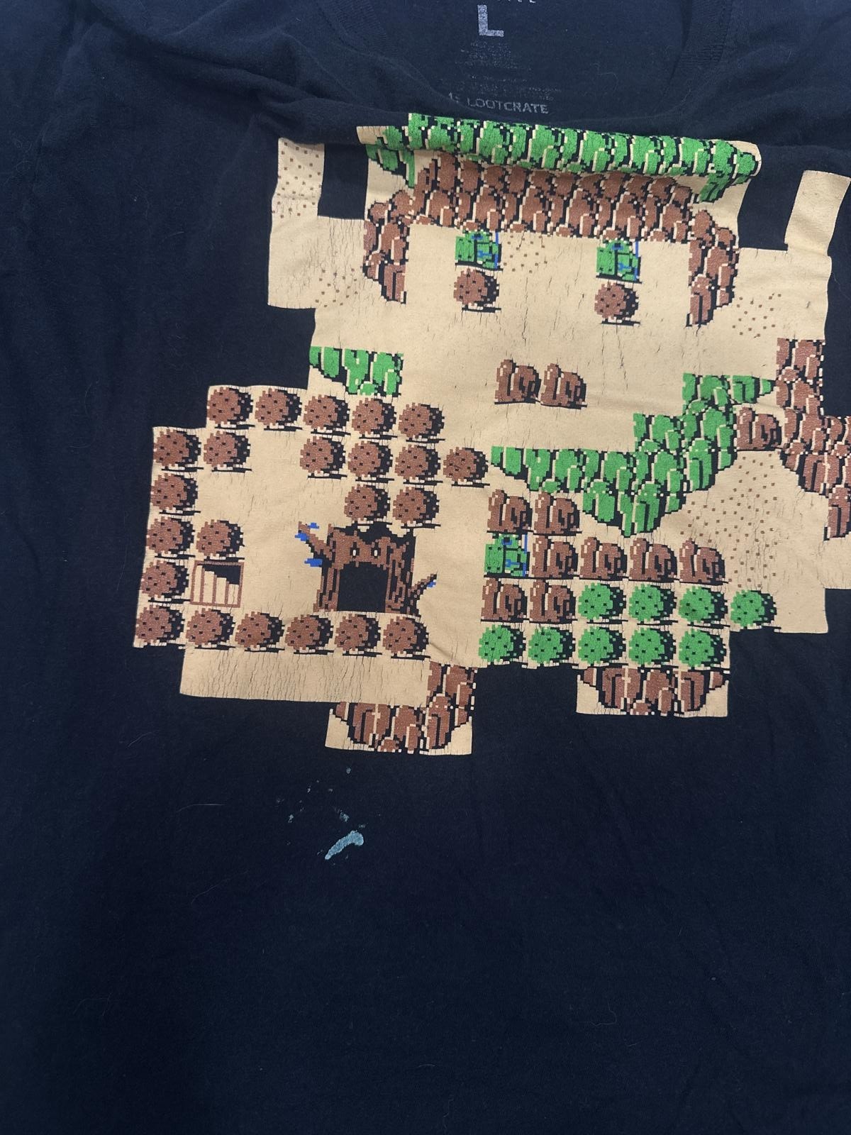 Lootcrate Nintendo Zelda 8-Bit Map Men's Large Tee image 3