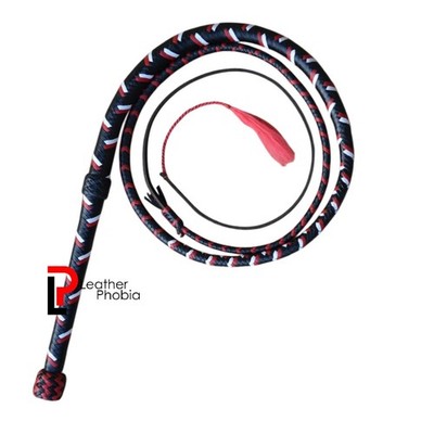 Handmade Nylon Paracord Stock Whip 4FT-16FT 16 Strand Braided Whip Cosplay