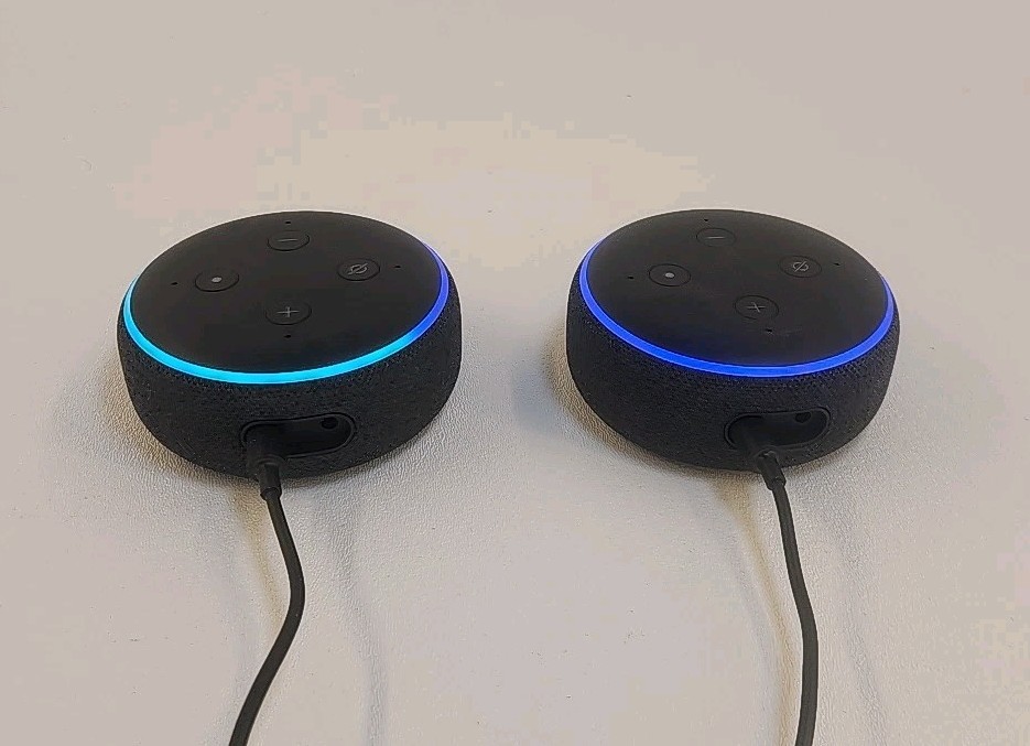 Set Of 2 Amazon Echo Dot Gen 3 Smart Speaker Black C78MP8 | eBay