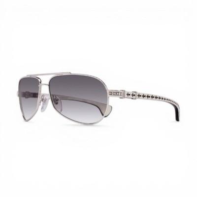 Chrome Hearts Baby Beast Sonnenbrille schwarzes Gestell dunkle Gläser Unisex hergestellt in Japan