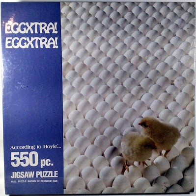 1992 Eggxtra! Eggxtra! Baby Chicks Chickens Eggs 550 18X24 Hoyle Puzzle